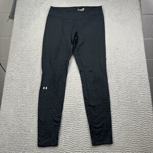 Under Armour Base 2.0 Leggings Women’s Waffle Layer Black Size Medium Fitted